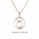 Taurus Sign Necklace – Black