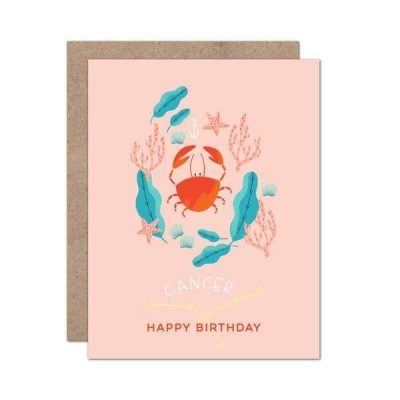 Zodiac Birthday Card | Cancer