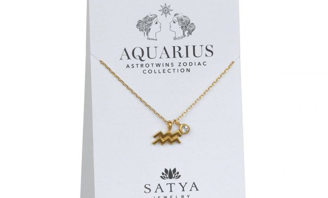 The AstroTwins Aquarius Zodiac Necklace