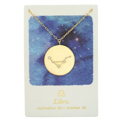 CELESTIAL COIN ZODIAC NECKLACE – LIBRA