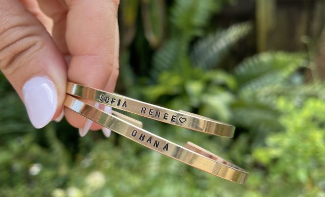 Custom Mama & Me Cuff Bracelet Set – 14K Gold Filled / Inside Only