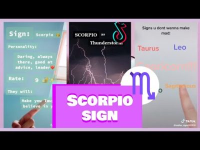 Scorpio Zodiac Sign on Tiktok Relatable