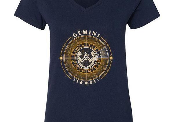 Gemini – Zodiac Collection – V-Neck – V-Neck / Navy / L