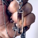 ‘B**** Don’t Kill My Vibe’ Smoky Quartz Stainless Steel Layer Necklace