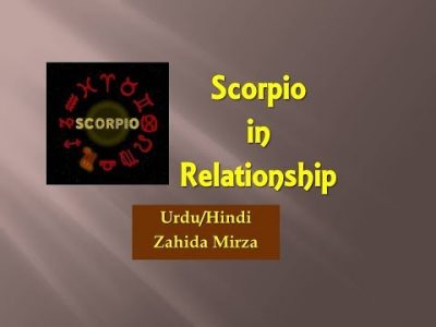 Scorpio in Relationship |Zahida Mirza| Urdu/Hindi