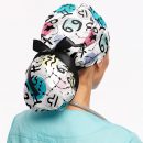 zodiac ponytail scrub caps, ponytail surgical hat women, nurse scrub cap