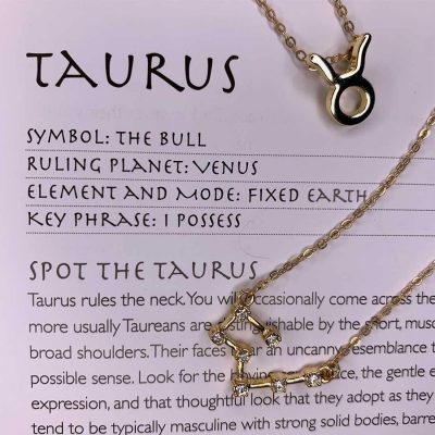 Taurus Zodiac Necklace