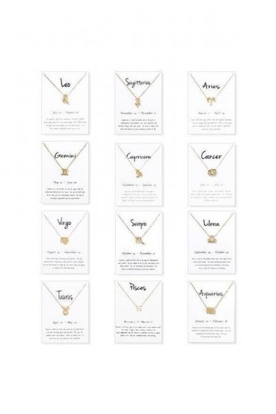 Cancer Zodiac Gold Necklace