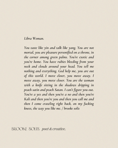 Libra Woman by Brooke Solis
