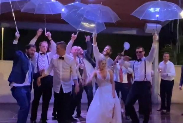 Most epic wedding to date 🙌🏻 #keywest #hurricaneeta #florida #wedding #rainywedding #weddingparty