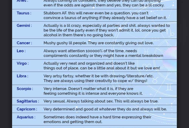 Zodiac Sign Stereotypes That Are Usually True