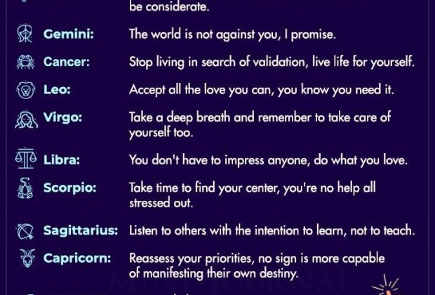Advice For The Zodiac Signs