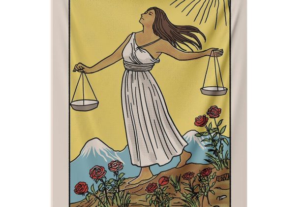 Libra “Lady Justice” Zodiac Tarot Astrology Tapestry – Nirvana Threads