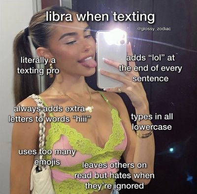 ☏ libra when texting ☏