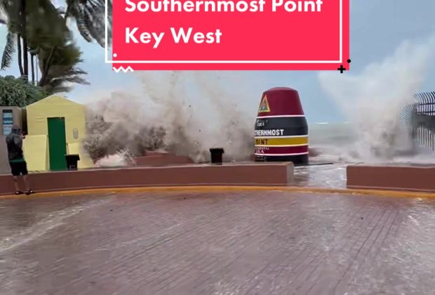 Ian is making his presence known at the Southernmost Point. We decided to venture out before conditions deteriorate much more and judging by the flooding and waves we went out just in time. It’s wild to see how angry the ocean is from a hurricane that is so far off the coast. Storm surge is scary and real! Flooding happens quickly. If you’re in the path of Hurricane Ian be prepared. Mother Nature is powerful beyond words! #hurricaneian #keywest #southernmostpoint #hurricaneseason2022 #keywesttravel #floridakeys #floridakeyslife #hurricaneseason2022