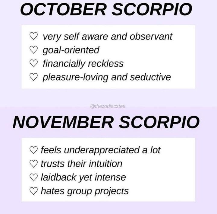 Oct Scorpio Vs Nov Scorpio Zodiac Memes 8957
