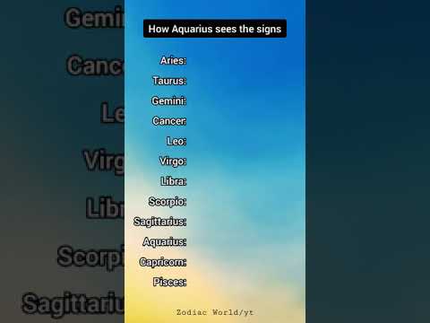 How Aquarius sees the signs ♒ – Zodiac Signs Shorts #shorts