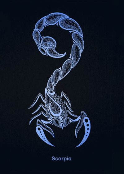 Scorpio zodiac sign Minimalistic Poster Print | metal posters