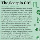 ~Scorpio girl personality~
