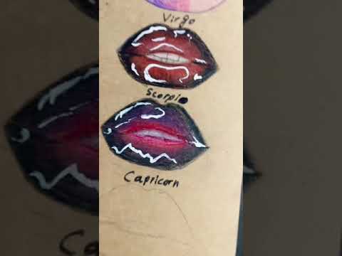 Drawing lips depending on Zodiac signs “Scorpio” (pt10)
