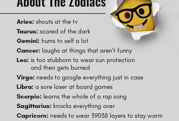 Sweet Lil Things About The Zodiacs