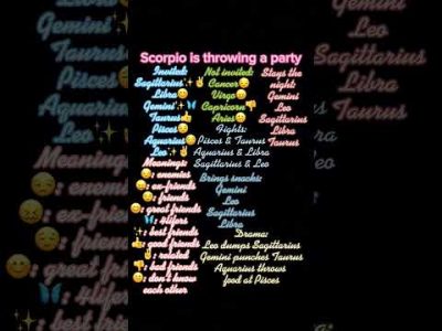 Scorpio is throwing a party | Zodiac sign TikTok | #zodiacsigns #pov #shorts