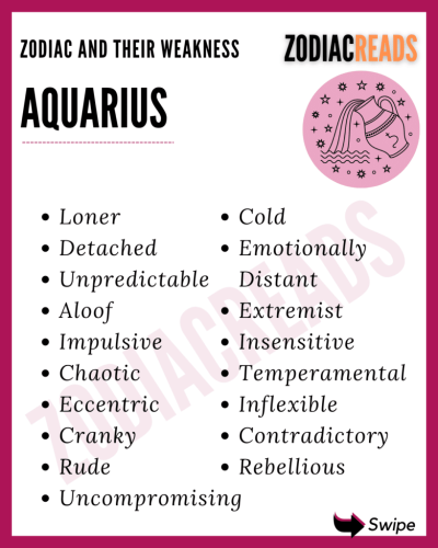 Zodiac Signs and their weakness