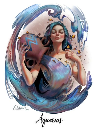 Pisces Zodiac Sign by DelarasArt on DeviantArt