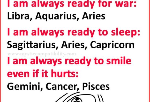 Zodiac Signs As “Always Ready”