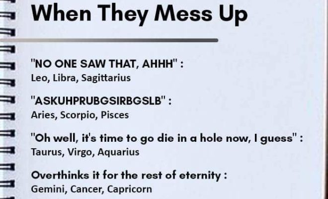 Zodiac Signs When They Mess Up