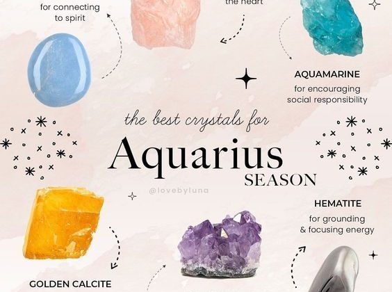 Aquarius crystals | crystal aesthetic | zodiac signs