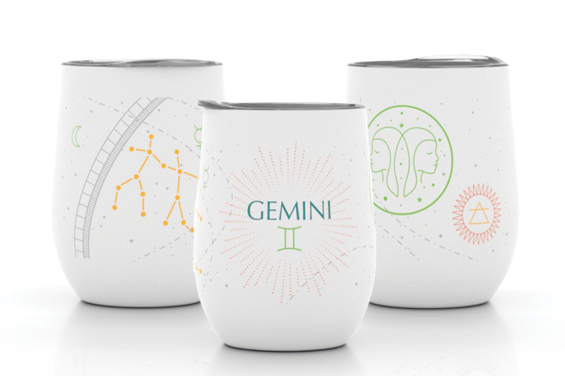 Zodiac 12 oz Insulated Wine Tumbler – Capricorn