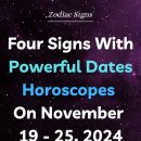 Four Signs With Powerful Dates Horoscopes On November 19 – 25, 2024