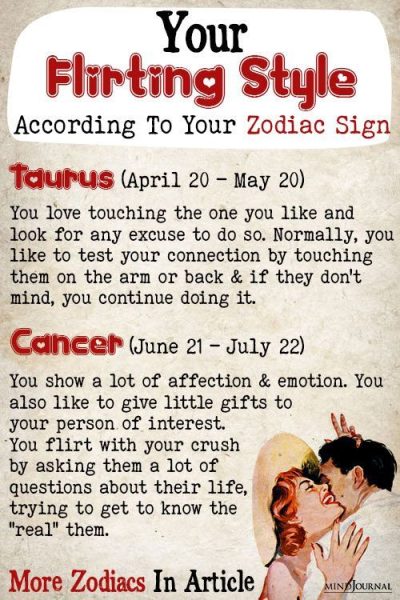 Your Flirting Style Based On Your Zodiac Sign, Revealed!