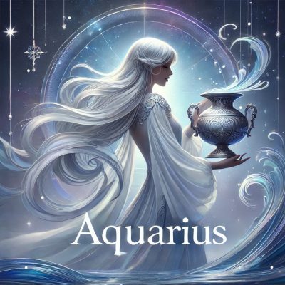 Elegant Aquarius Zodiac Art | Minimalist Astrology Aesthetic