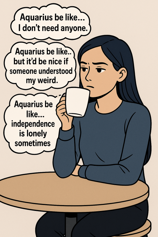 Aquarius Be Like I don’t need anyone.