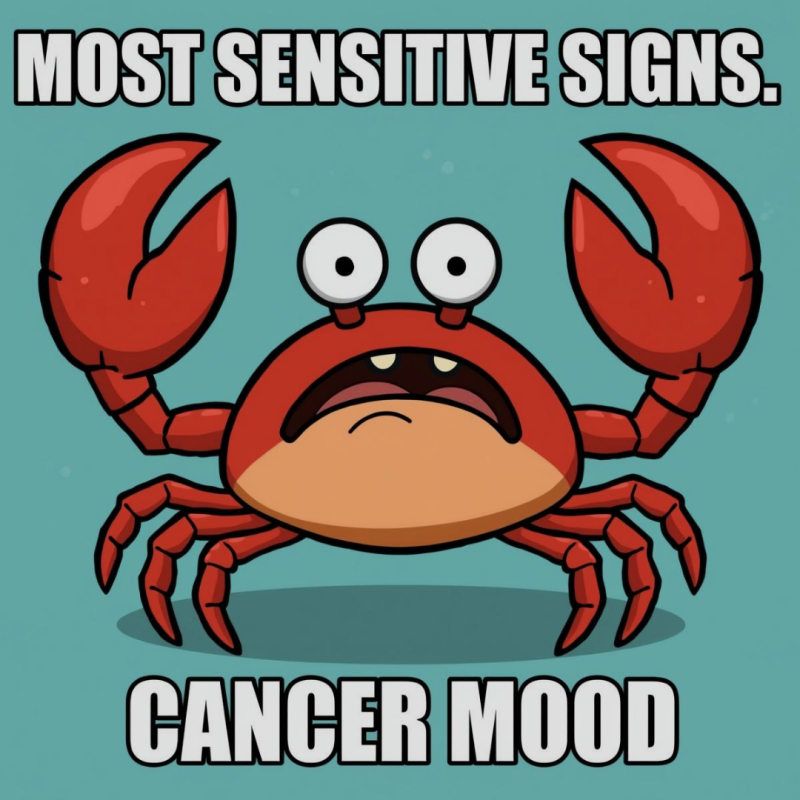 Most sensitive signs - Cancer Mood