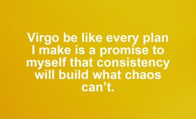 Virgo motivational zodiac meme about virgo be like every plan i make is a promise to myself that consistency will bui...