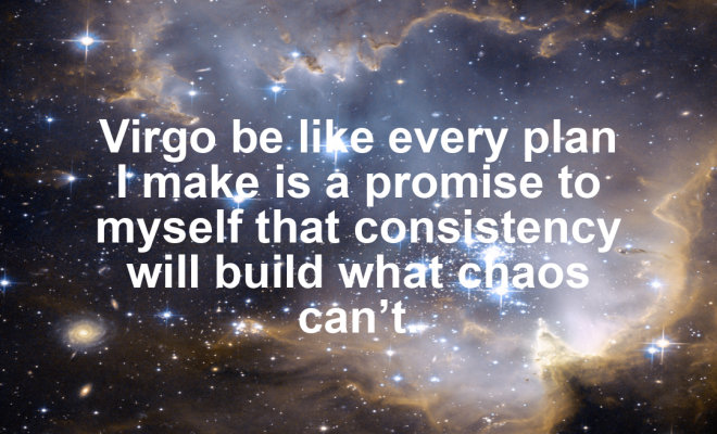 Virgo motivational zodiac meme about virgo be like every plan i make is a promise to myself that consistency will bui...